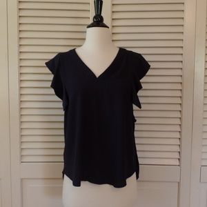 Ann Taylor Work Blouse Dark Blue